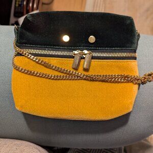 Vintage velvet crossbody purse